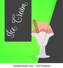 Ice cream menu. Dessert menu - Vector illustration