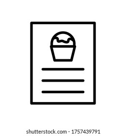 Ice cream, menu icon. Simple line, outline vector elements of freeze sweet icons for ui and ux, website or mobile application