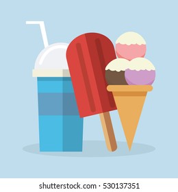 Ice cream and milkshake design