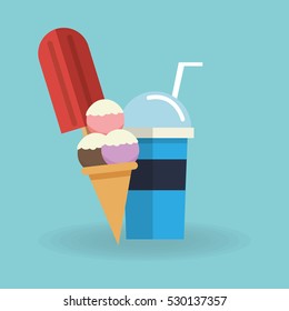 Ice cream and milkshake design