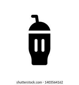 Ice cream milkshake vector illustration, Sweets solid design icon