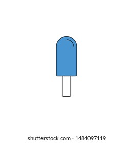 Ice cream minimal icon vector