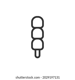Ice cream minimal line icon. Web stroke symbol design. Ice cream sign isolated on a white background. Premium line icon.