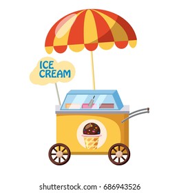 Ice cream mobile snack icon. cartoon illustration of ice cream mobile snack vector icon for web