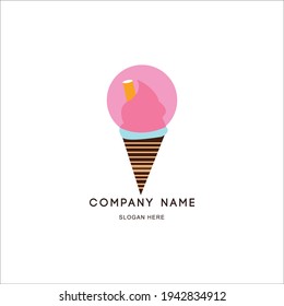 ice cream modern background vector template