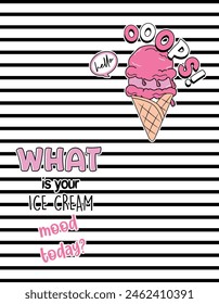 ICE CREAM MOOD TODAY GIRL CUTE 