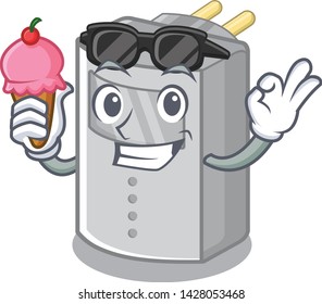 With ice cream motion sensor in the cartoon shape