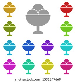 ice cream multi color icon. Simple glyph, flat vector of universal icons for UI and UX, website or mobile application