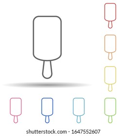 Ice cream in multi color style icon. Simple thin line, outline vector of fast food icons for ui and ux, website or mobile application