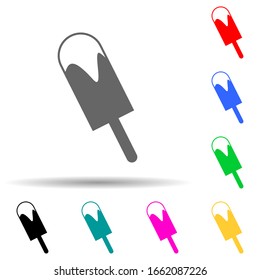 ice cream multi color style icon. Simple glyph, flat vector of summer pleasure icons for ui and ux, website or mobile application