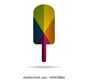 ice cream multicolor icon vector