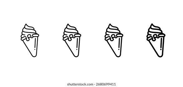 Ice Cream Multiple Line Icon Element