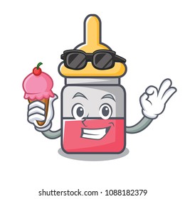 With ice cream nassal drop character cartoon