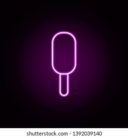 ice cream neon icon. Elements of food and drink set. Simple icon for websites, web design, mobile app, info graphics