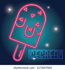 Ice cream neon sign