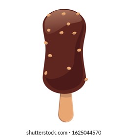 ice cream with nuts on a stick