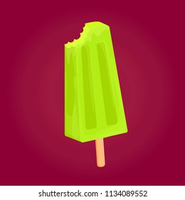 ice cream on the colored background, vector illustration