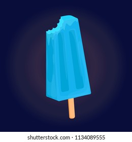 ice cream on the colored background, vector illustration