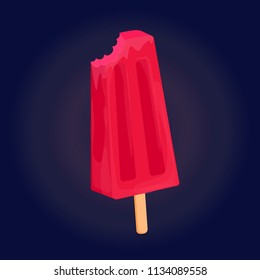 ice cream on the colored background, vector illustration