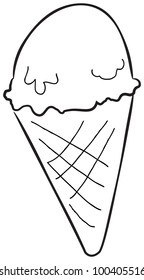 ice cream on cone illustration