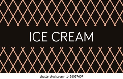 Ice Cream On Dark Background Vector
