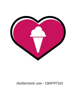 ice cream on heart