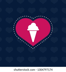 ice cream on heart