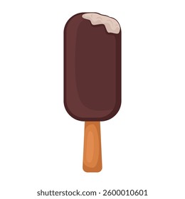 Ice cream on an isolated background. Vector illustration in a flat style