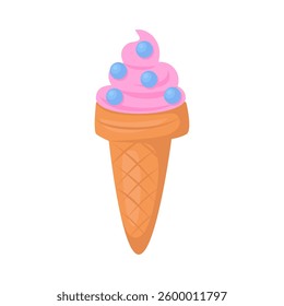 Ice cream on an isolated background. Vector illustration in a flat style