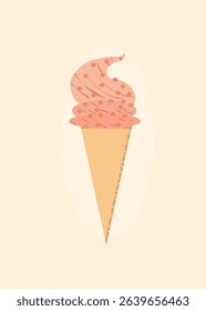ice cream on a light background,