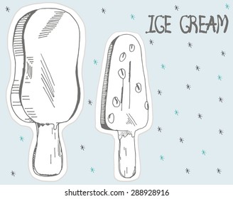 ice cream on a neutral background. vector illustration.