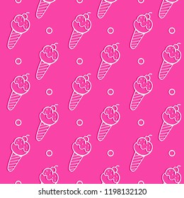 ice cream on a pink background pattern