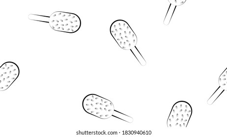 ice cream on a stick on background, pattern, vector illustration. ice cream with sugar sprinkles. wallpaper for cafes and restaurants. stylish fast food decor for kids.