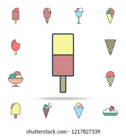 ice cream on stick colored icon. Ice cream icons universal set for web and mobile