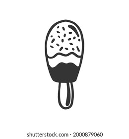 Ice Cream on Stick Icon Graphic Design Template Isolated