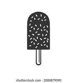 Ice Cream on Stick Icon Graphic Design Template Isolated