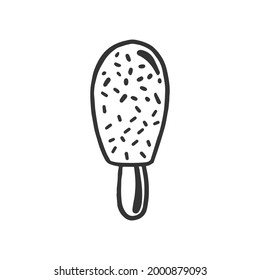 Ice Cream on Stick Icon Graphic Design Template Isolated