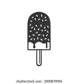 Plantilla de diseño gráfico Ice Cream on Stick Icono Isolación