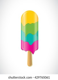 Ice cream on a stick. Illustration 10 version