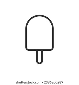 Ice cream on a stick, linear icon. Line with editable stroke