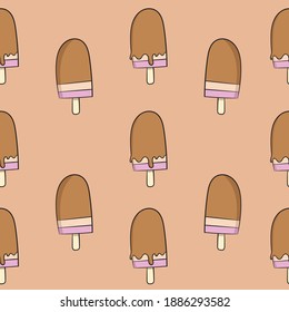 ice cream on stick pattern, good for print design