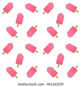 Ice cream on a stick seamless pattern