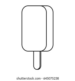 ice cream on stick  silhouette vector symbol icon design. Beautiful illustration isolated on white background
