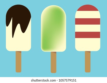 
ice cream on stick vector