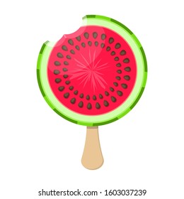 Ice cream on stick vector icon.Cartoon vector icon isolated on white background ice cream on stick.