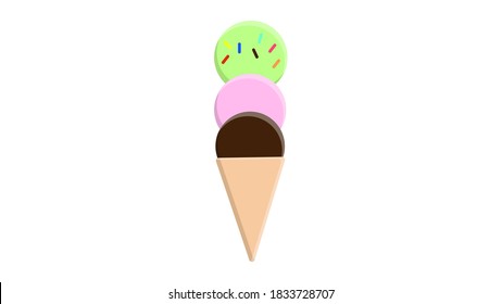 Ice cream on stick vector symbol icon design. Fruit, object.