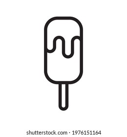 Ice cream on a stick, vector.