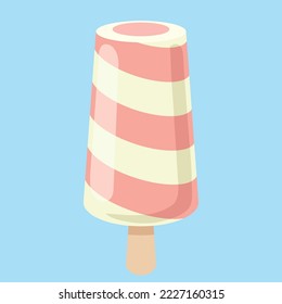 Ice cream on a stick vector illustration