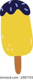 Helado En Ilustración vectorial De Palo