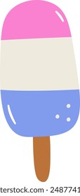 Helado En Ilustración vectorial De Palo